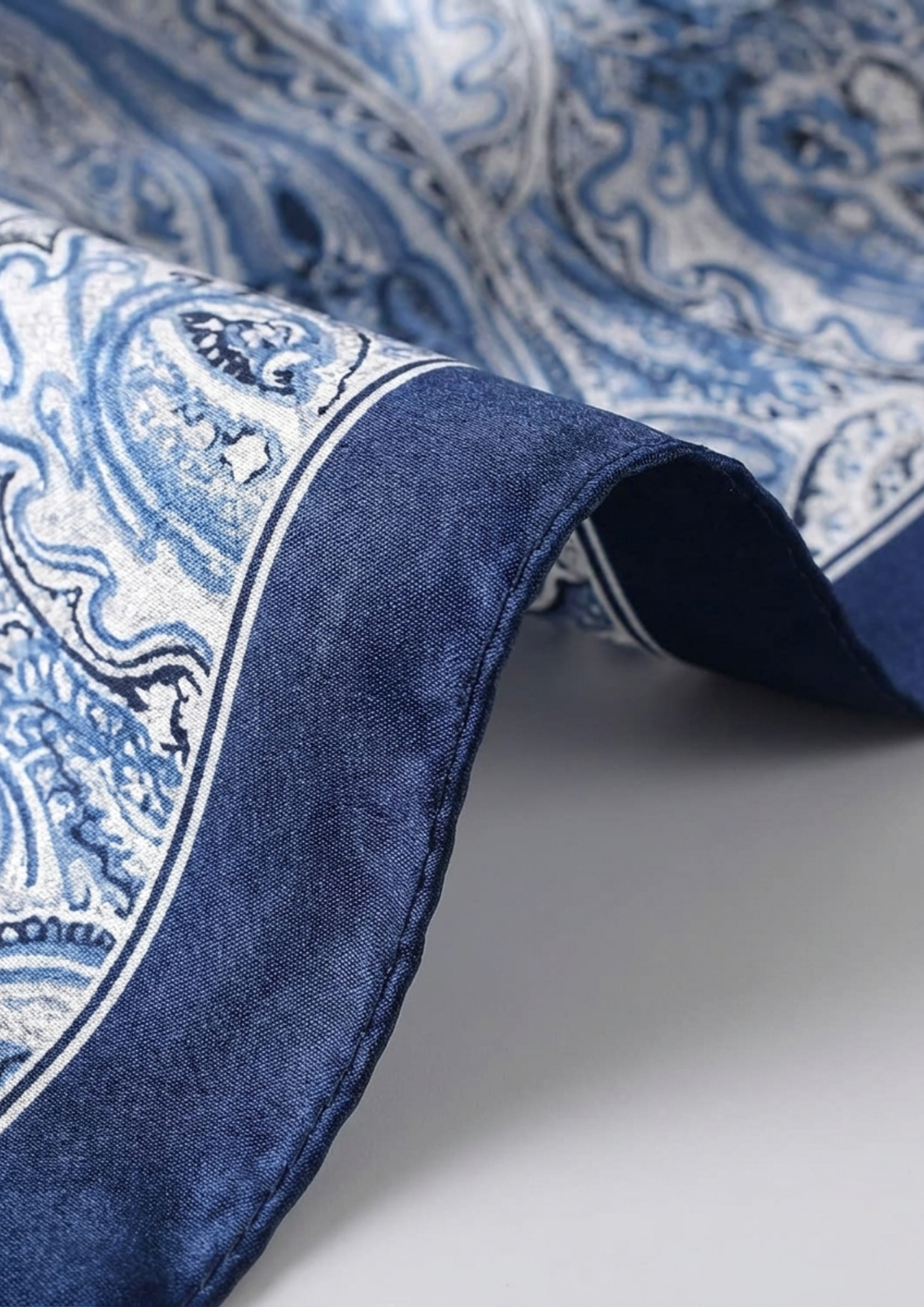 Blue Floral Scarf & Bag Scarf