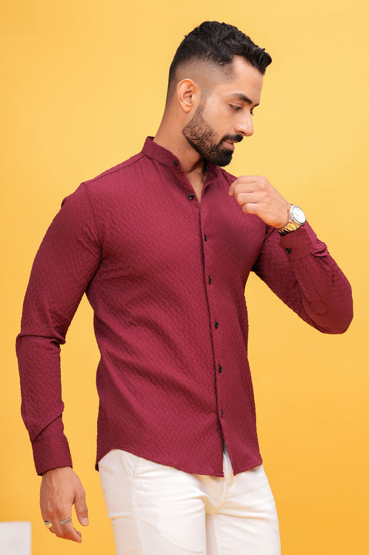 CHEERYWOOD TEXTURED SLIM FIT SHIRTS