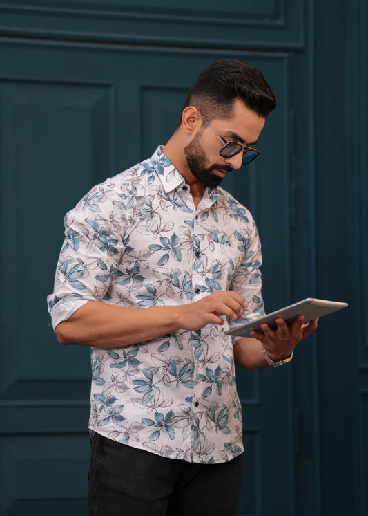 BLUE LEAF SHIRT