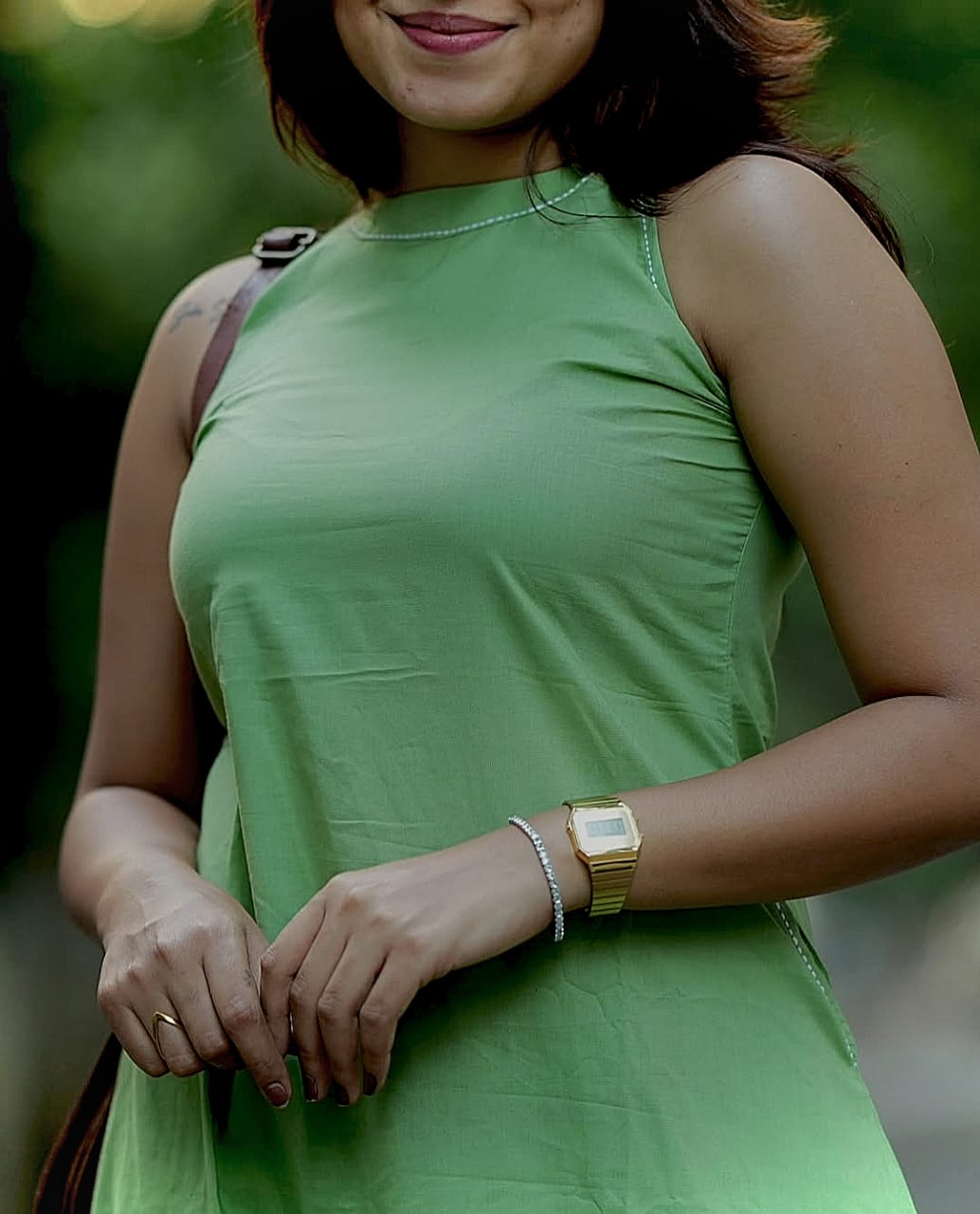 Green Sleeveless Cotton Co-Ord Set