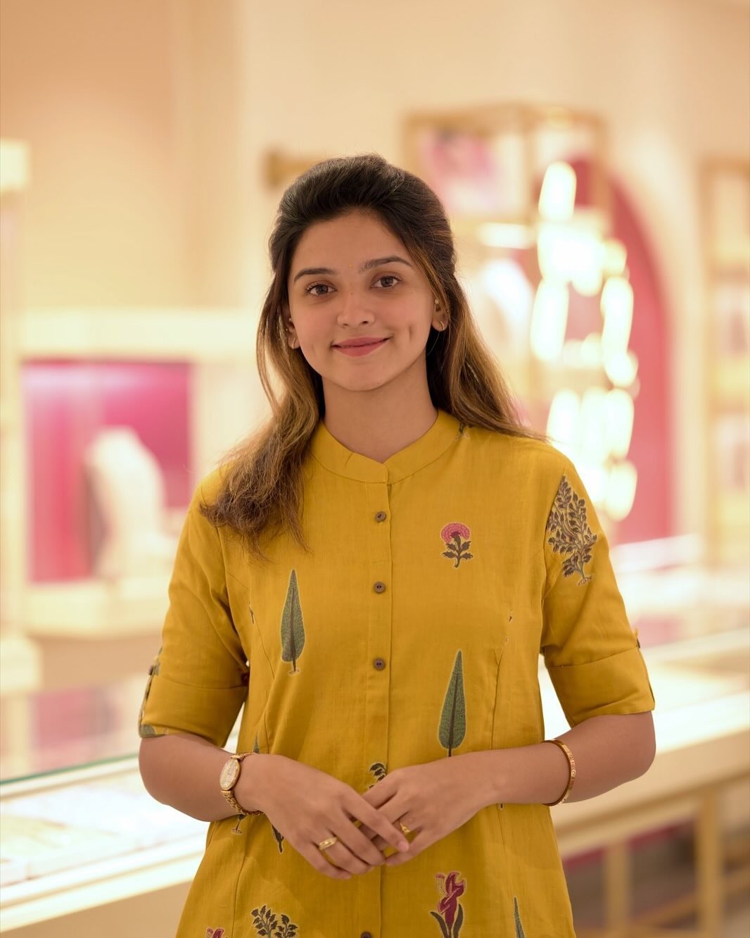 Yellow Printed Cotton Co-Ord Set