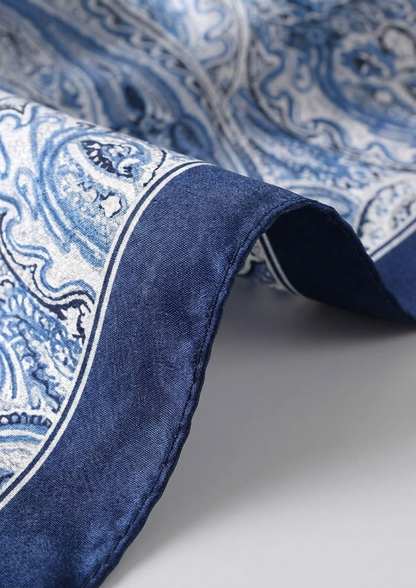 Blue Floral Scarf & Bag Scarf