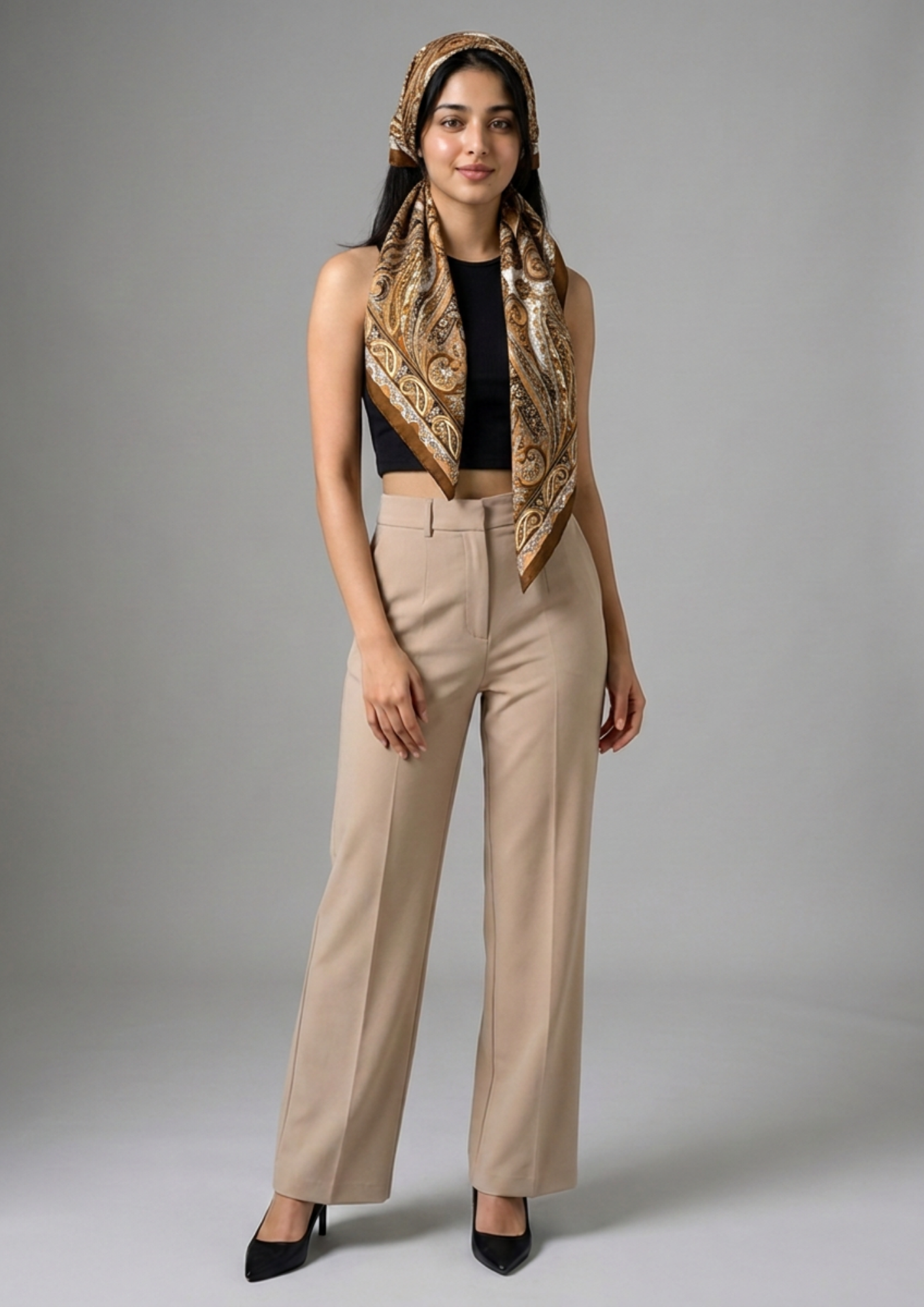 Multicolor Printed Scarf & Bag Scarf