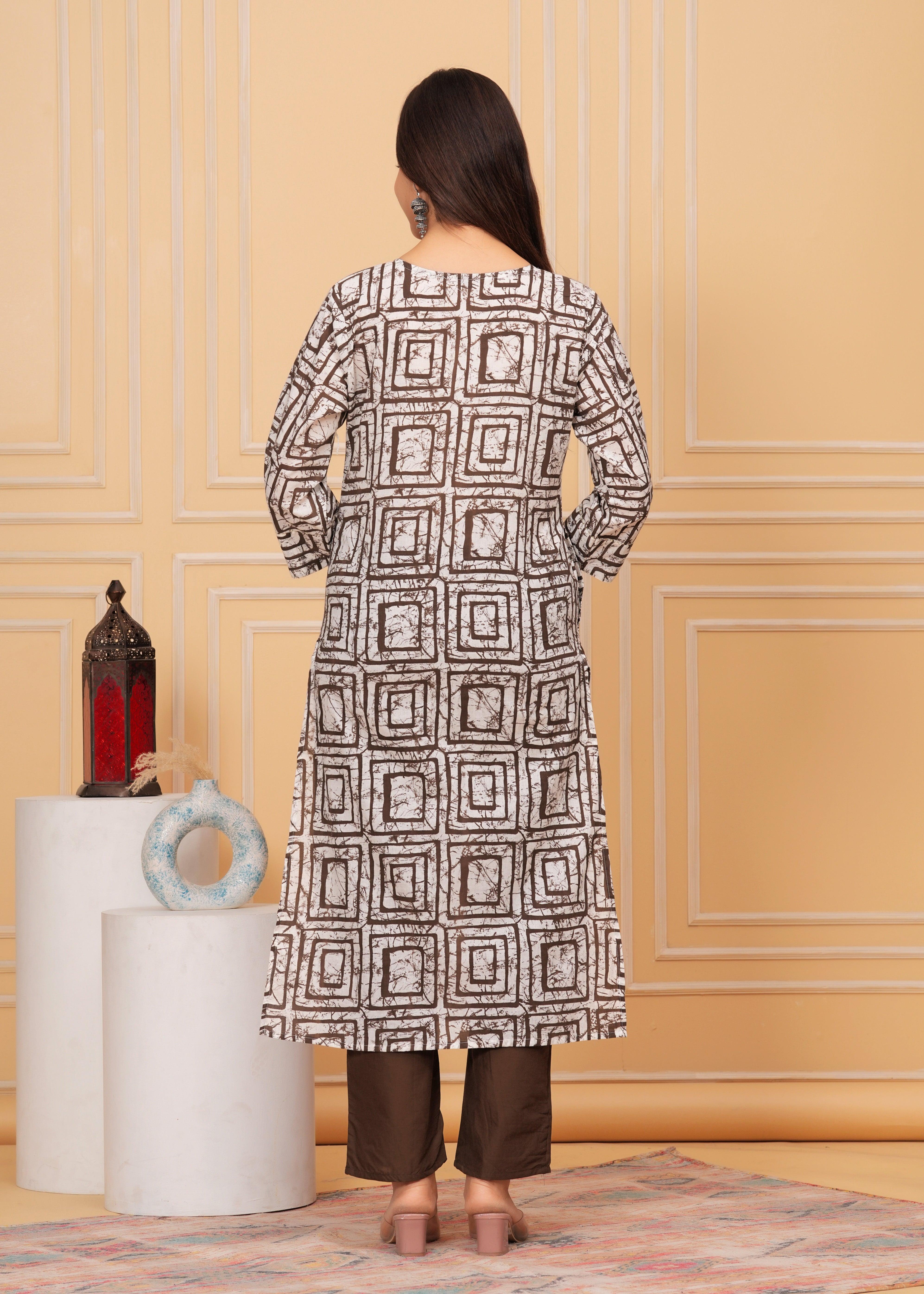 Sequence Hand Work Cotton Suit Set With Printed Dupatta