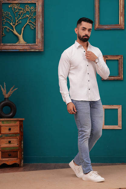 WHITE LINING CASUAL SHIRT