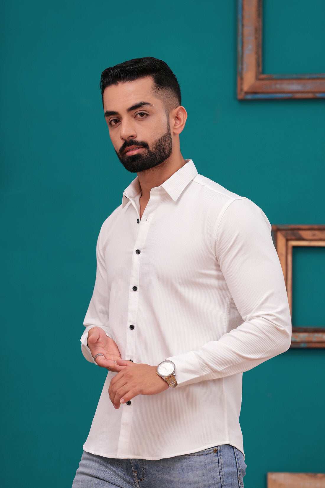 WHITE LINING CASUAL SHIRT