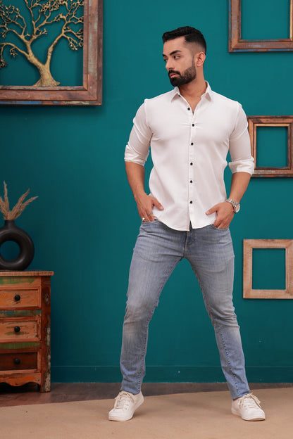 WHITE LINING CASUAL SHIRT