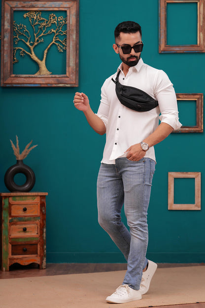 WHITE LINING CASUAL SHIRT