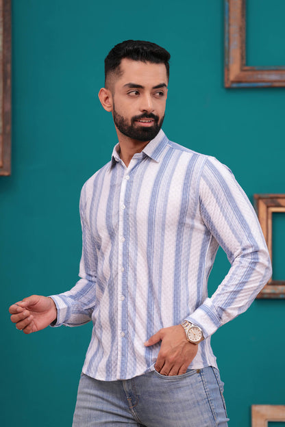 LITE BLUE STRIP LINING SHIRT