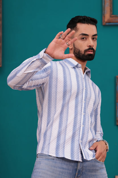 LITE BLUE STRIP LINING SHIRT