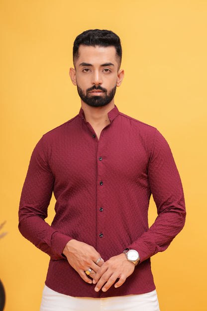 CHEERYWOOD TEXTURED SLIM FIT SHIRTS