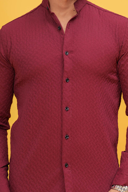 CHEERYWOOD TEXTURED SLIM FIT SHIRTS