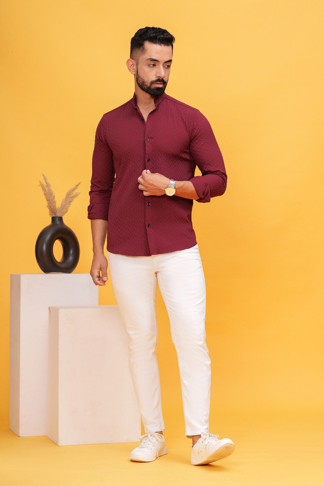 CHEERYWOOD TEXTURED SLIM FIT SHIRTS