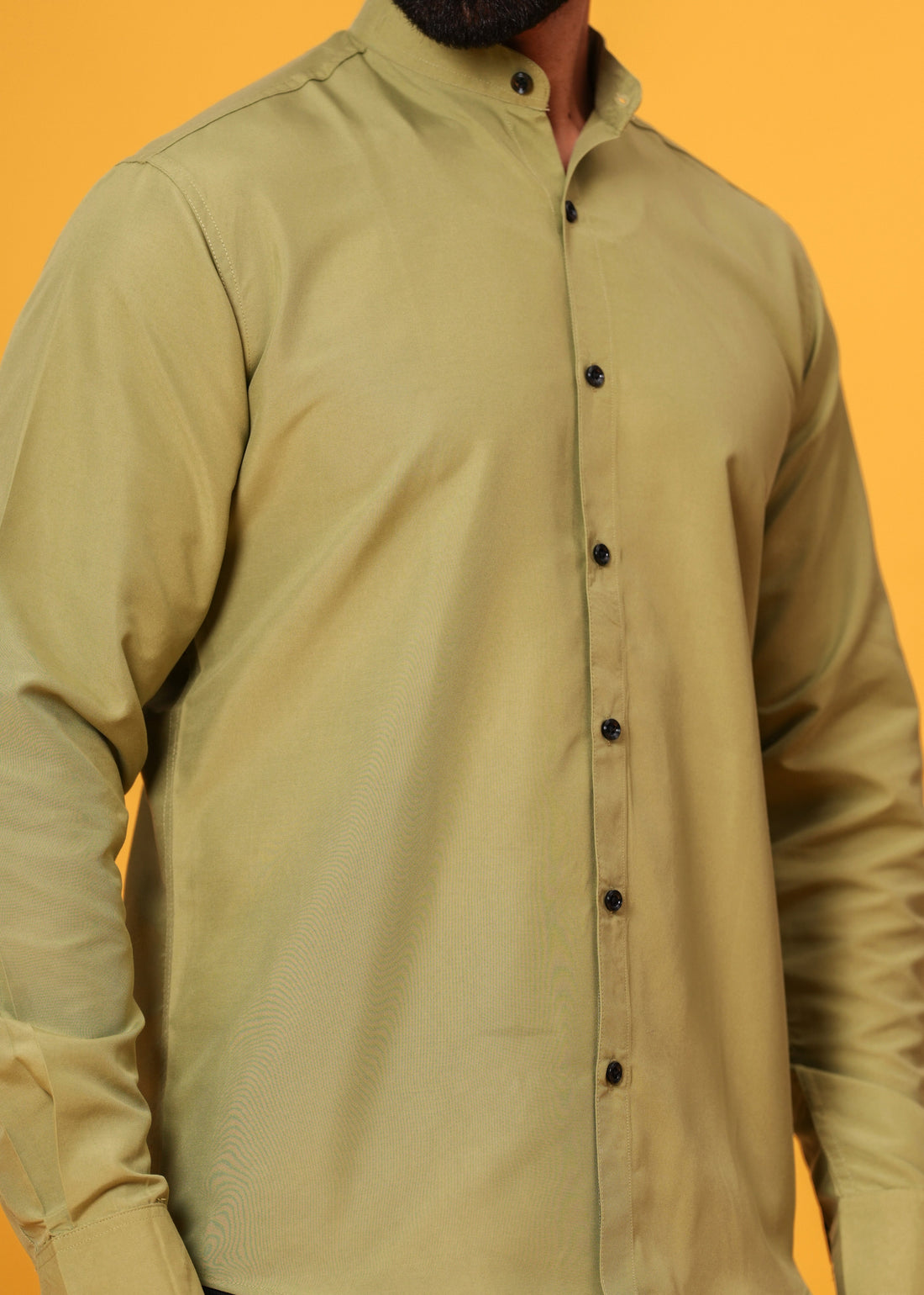 OLIVE GREEN SOLID SHIRT