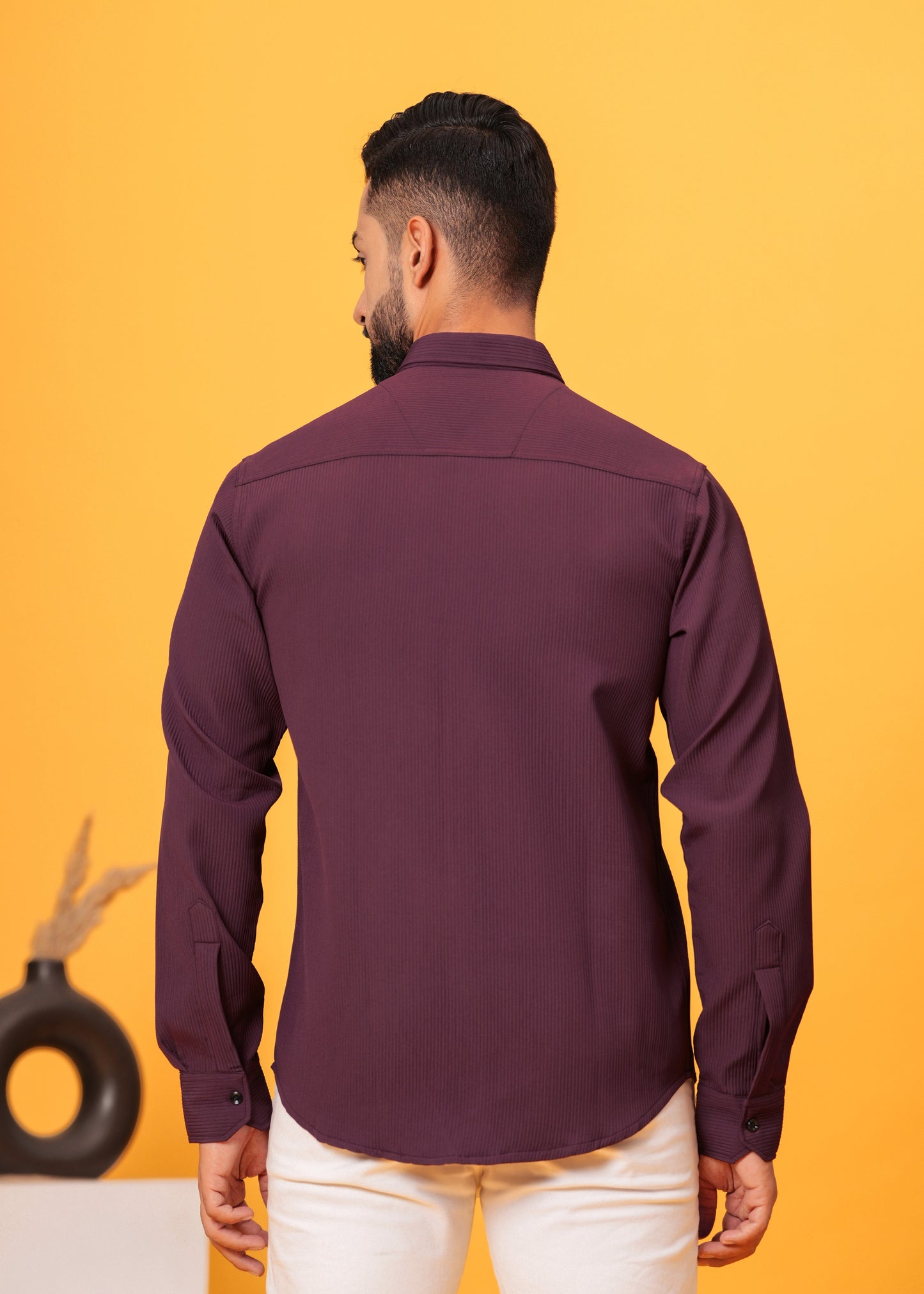 Wine Textured Shirt