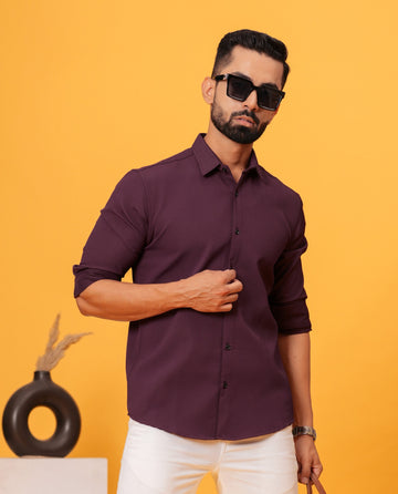 Wine Textured Shirt