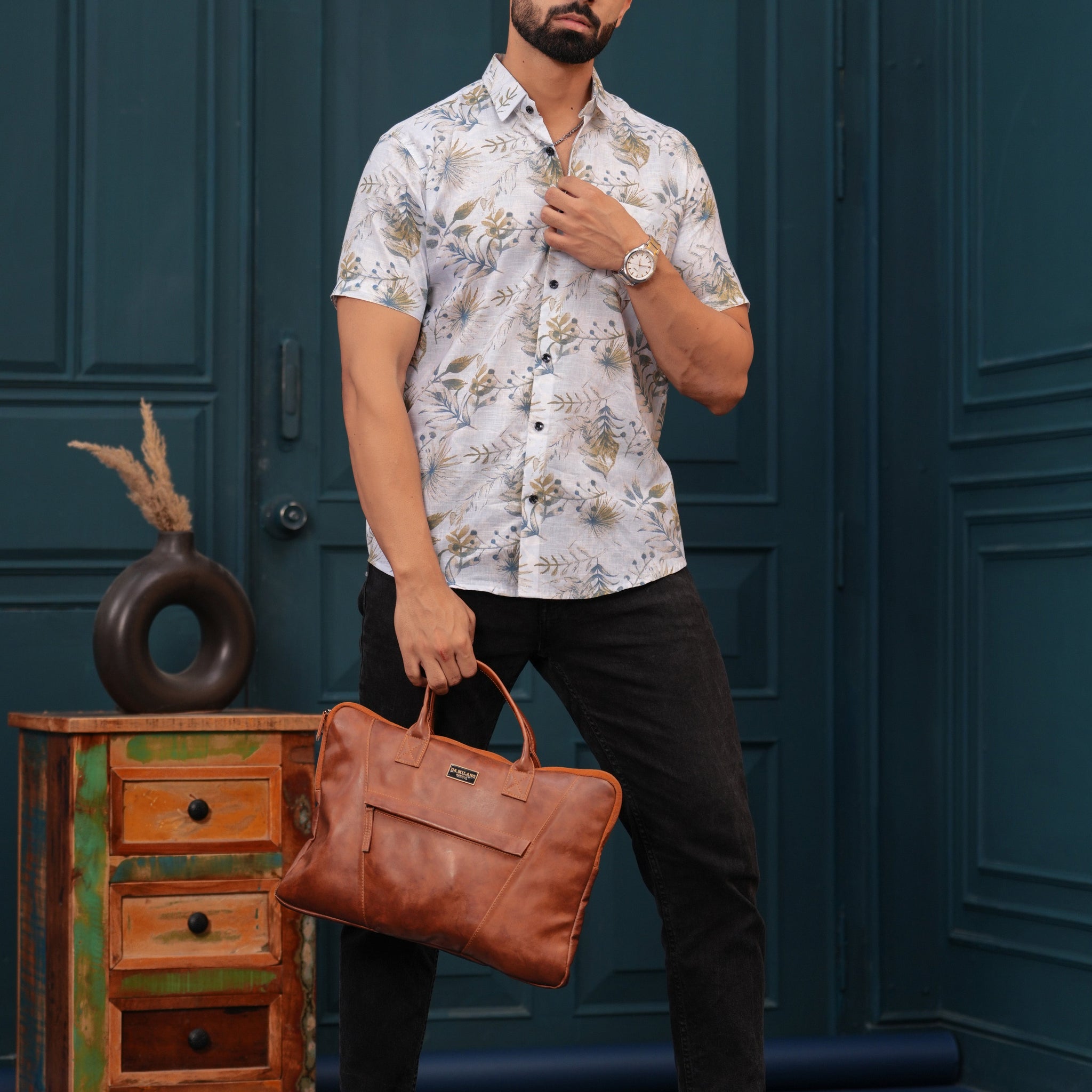 GOLDEN LEAF SHIRT WITH POCKET