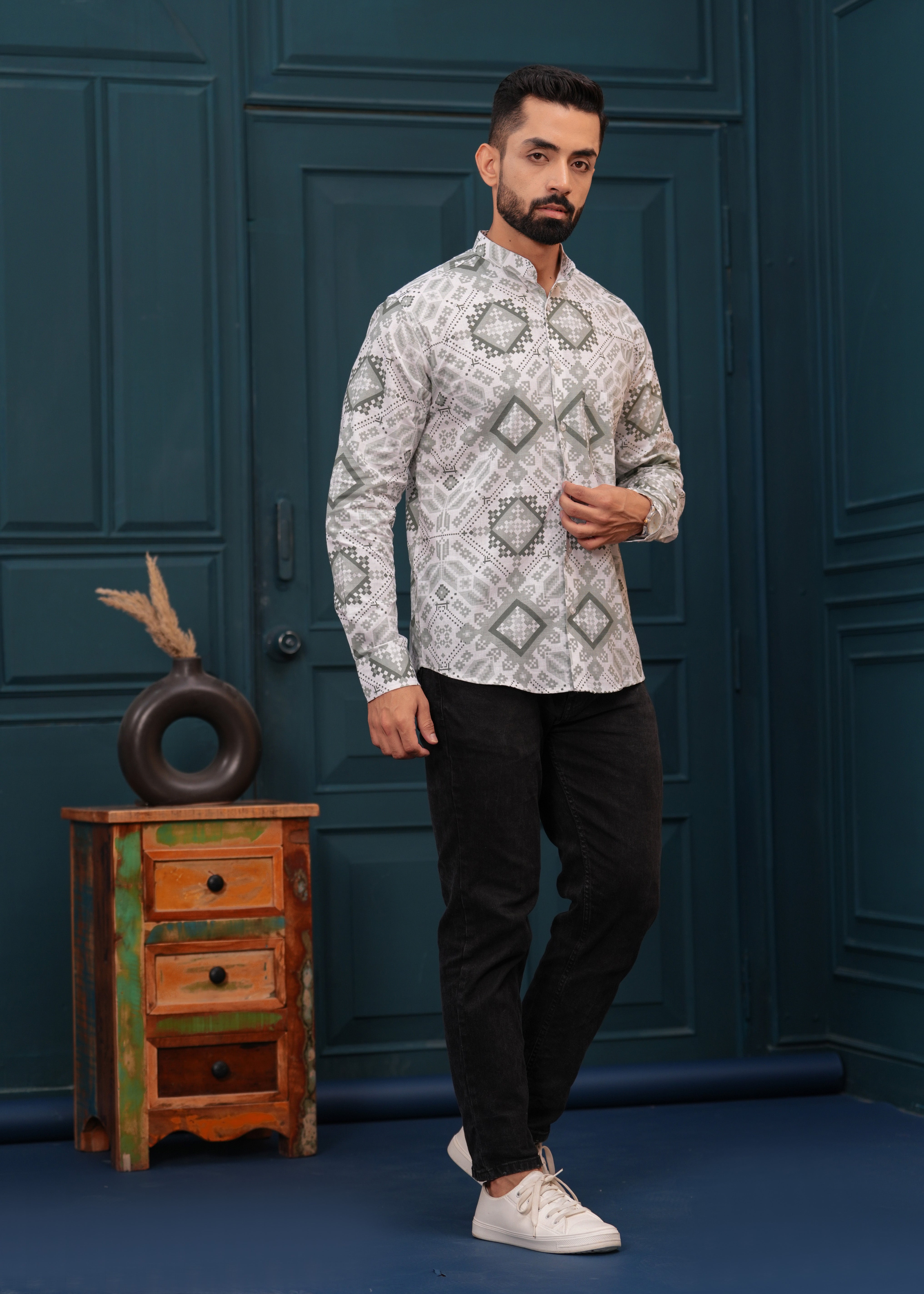 GREEN FALCON PRINTED SHIRT