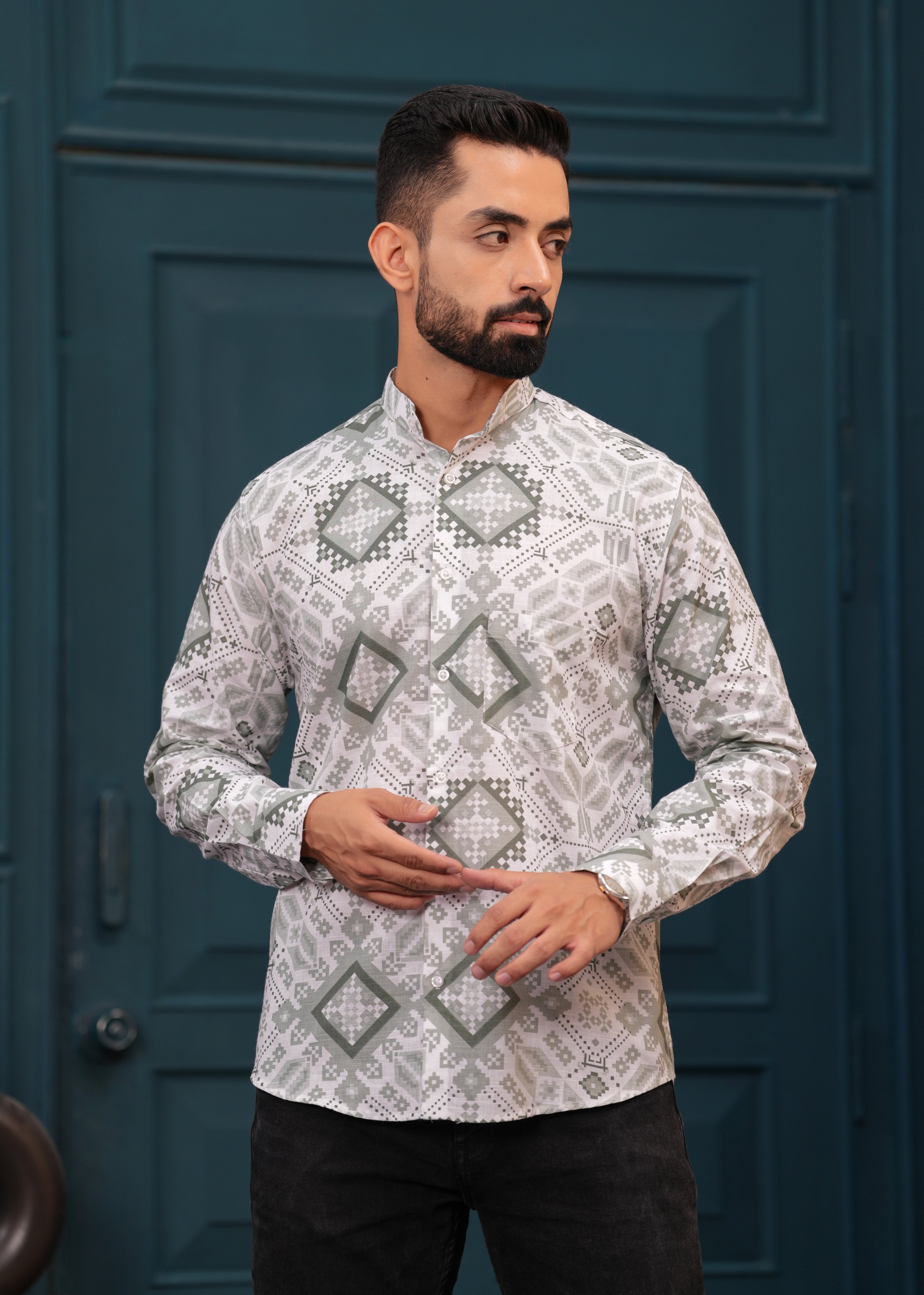 GREEN FALCON PRINTED SHIRT