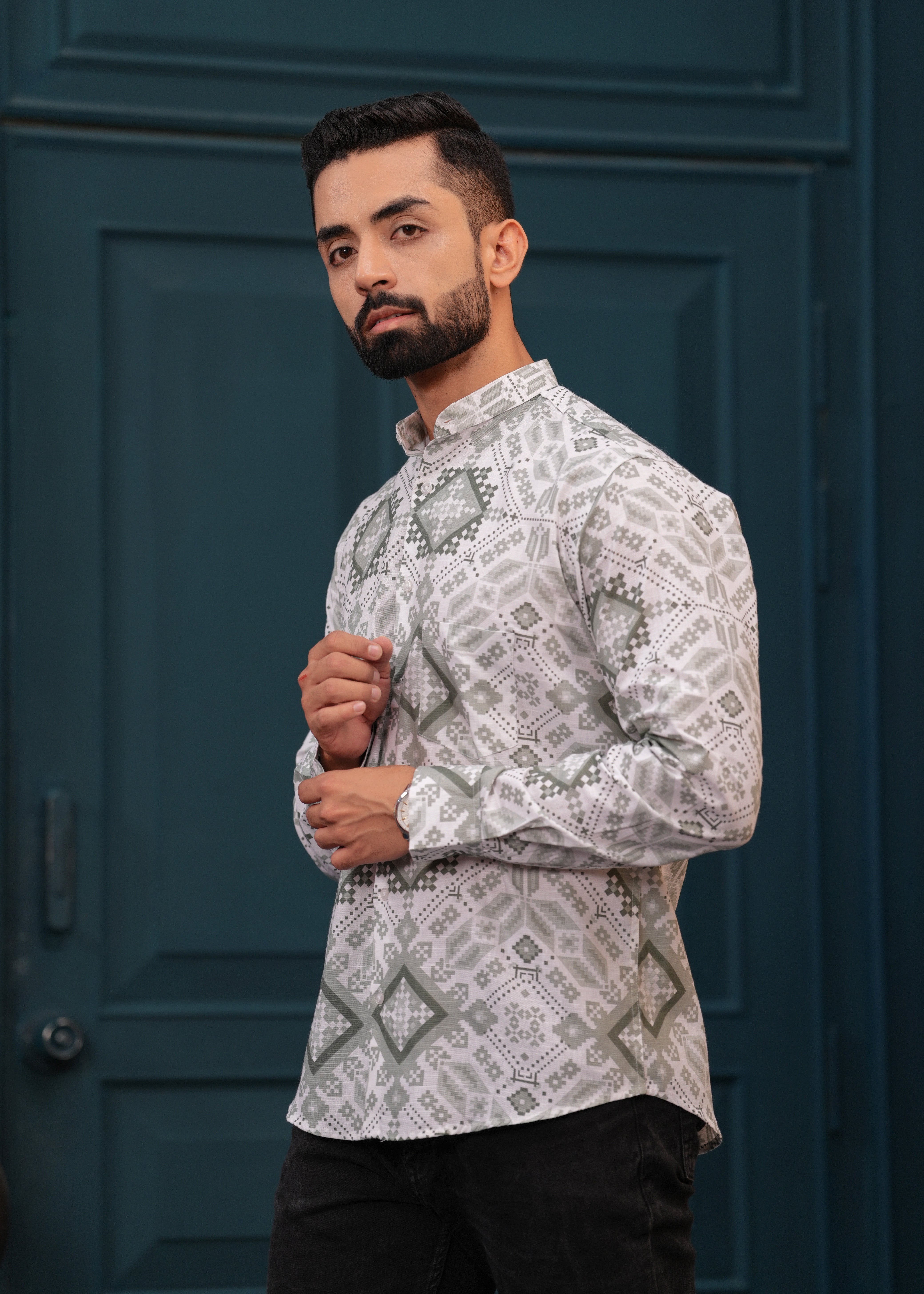 GREEN FALCON PRINTED SHIRT