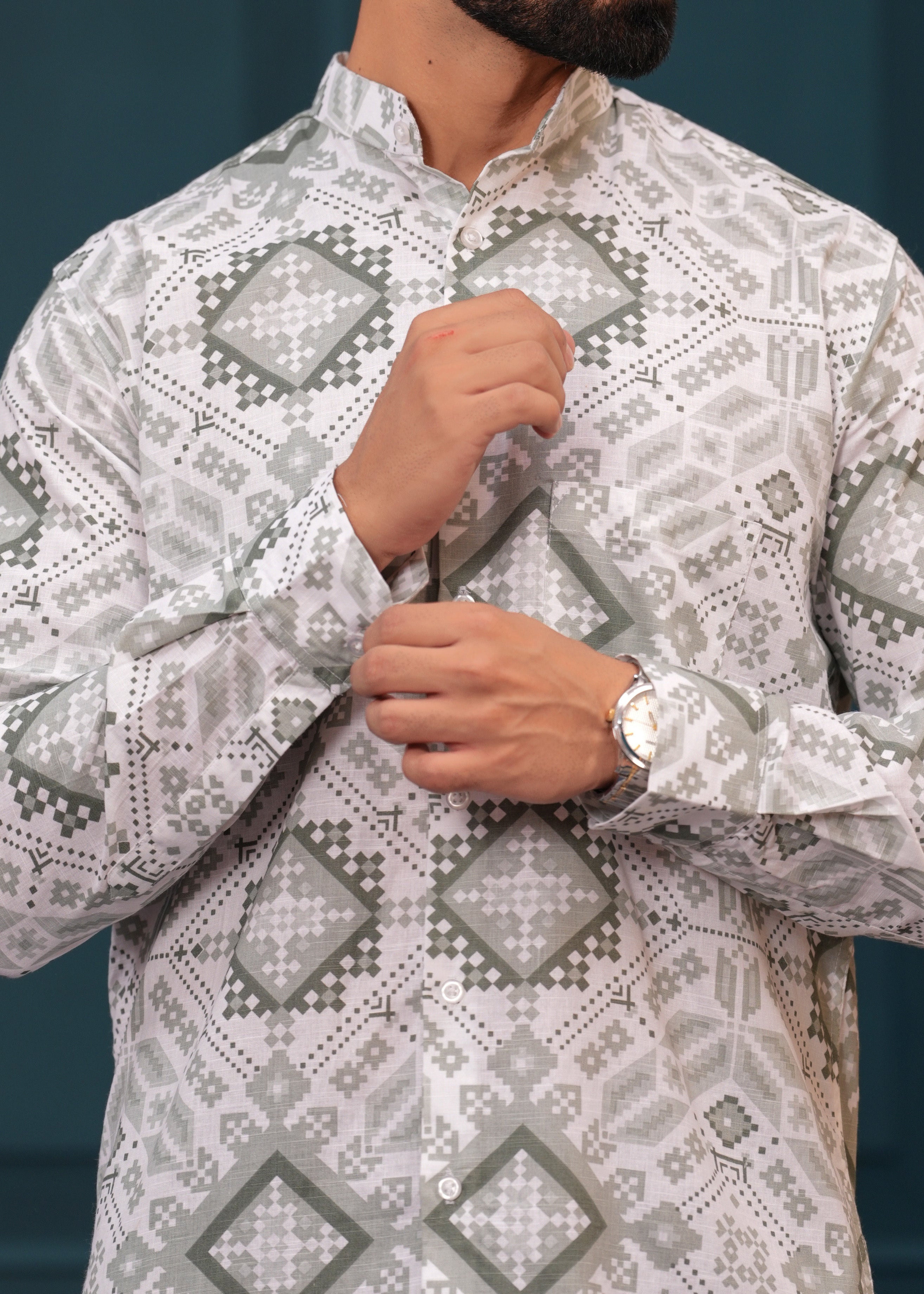 GREEN FALCON PRINTED SHIRT