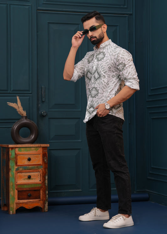 GREEN FALCON PRINTED SHIRT