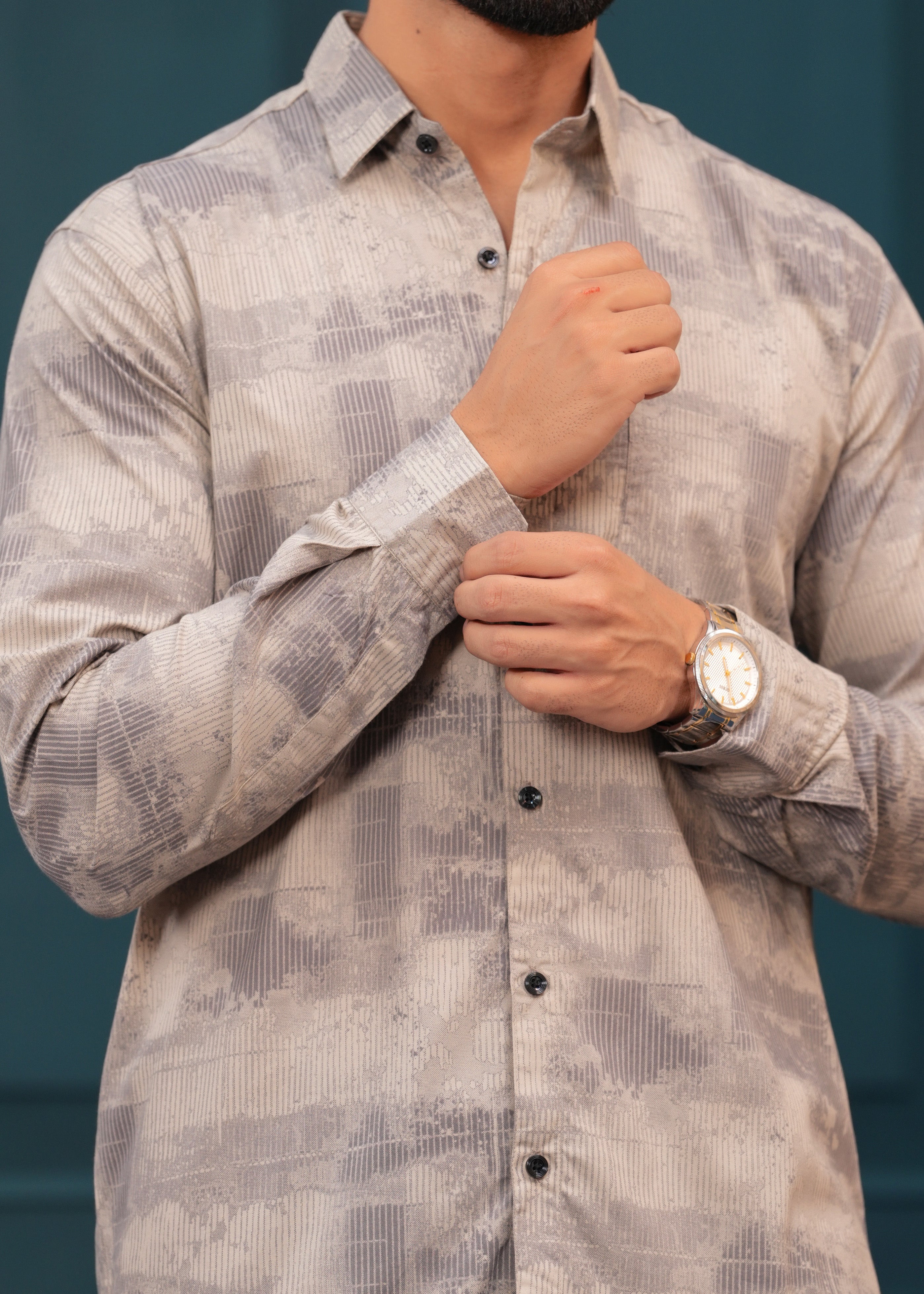 OYSTER BROWN FULL SLEEVES SHIRT