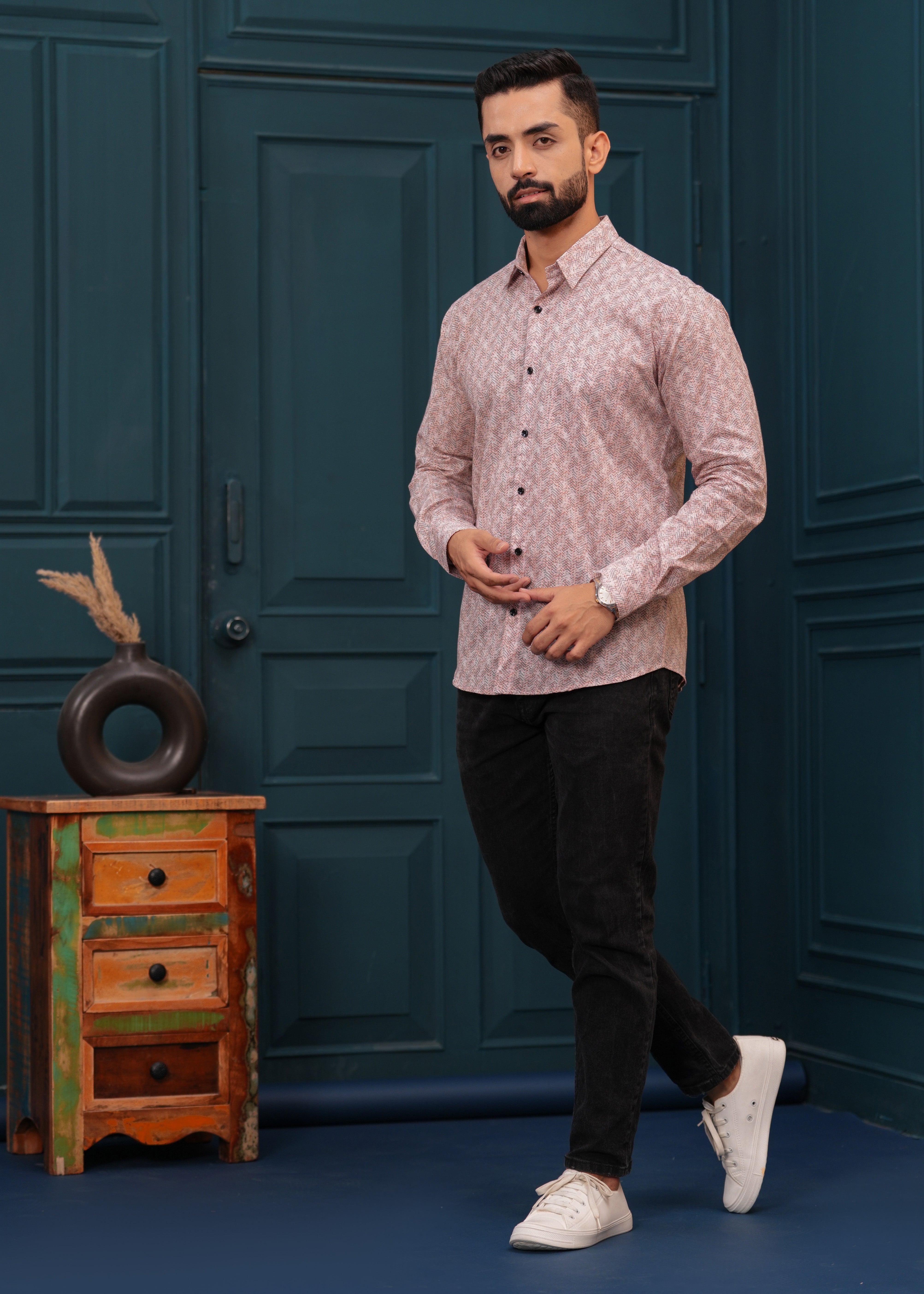 STYLISH LINE PRINTED SHIRT