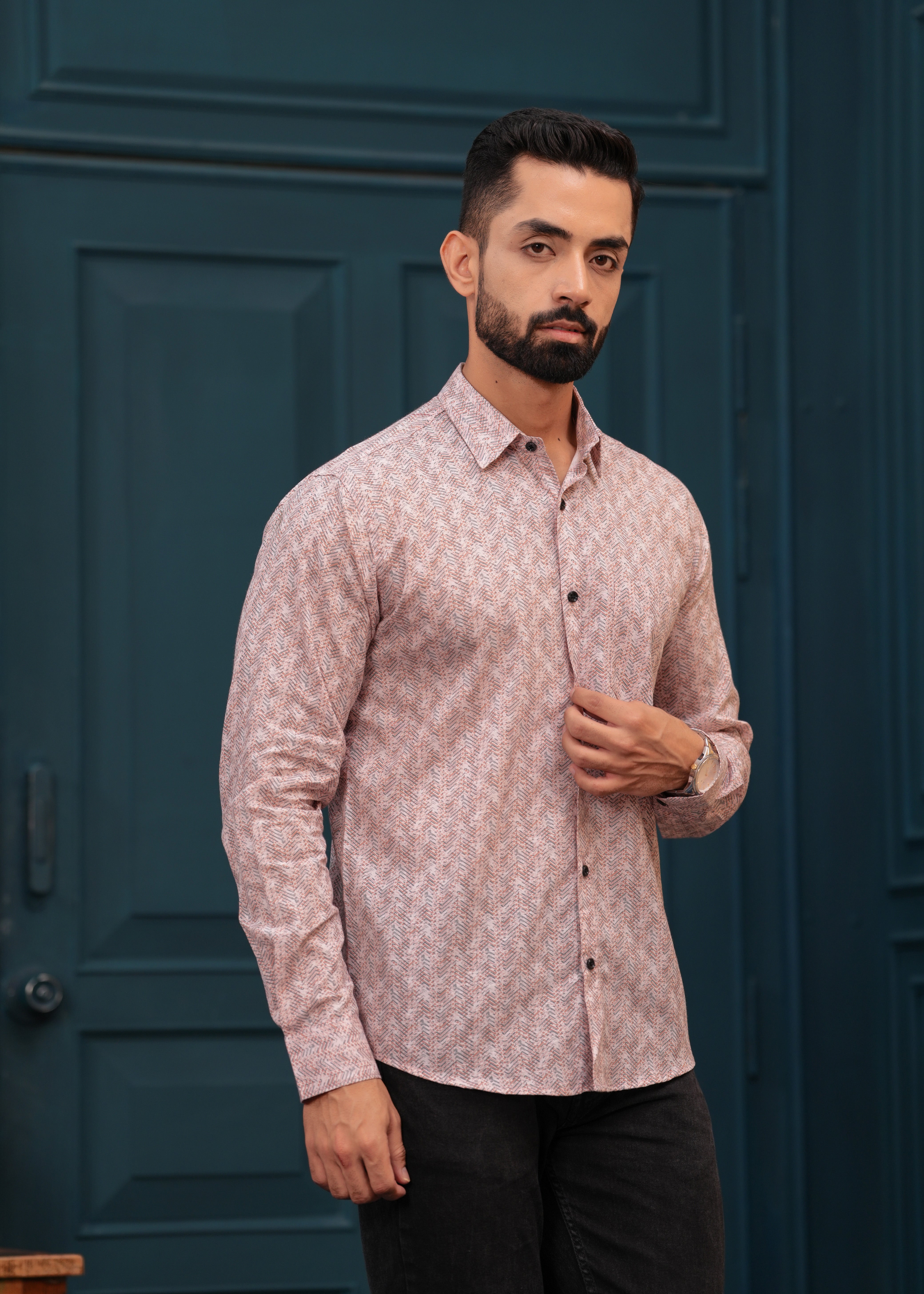 STYLISH LINE PRINTED SHIRT
