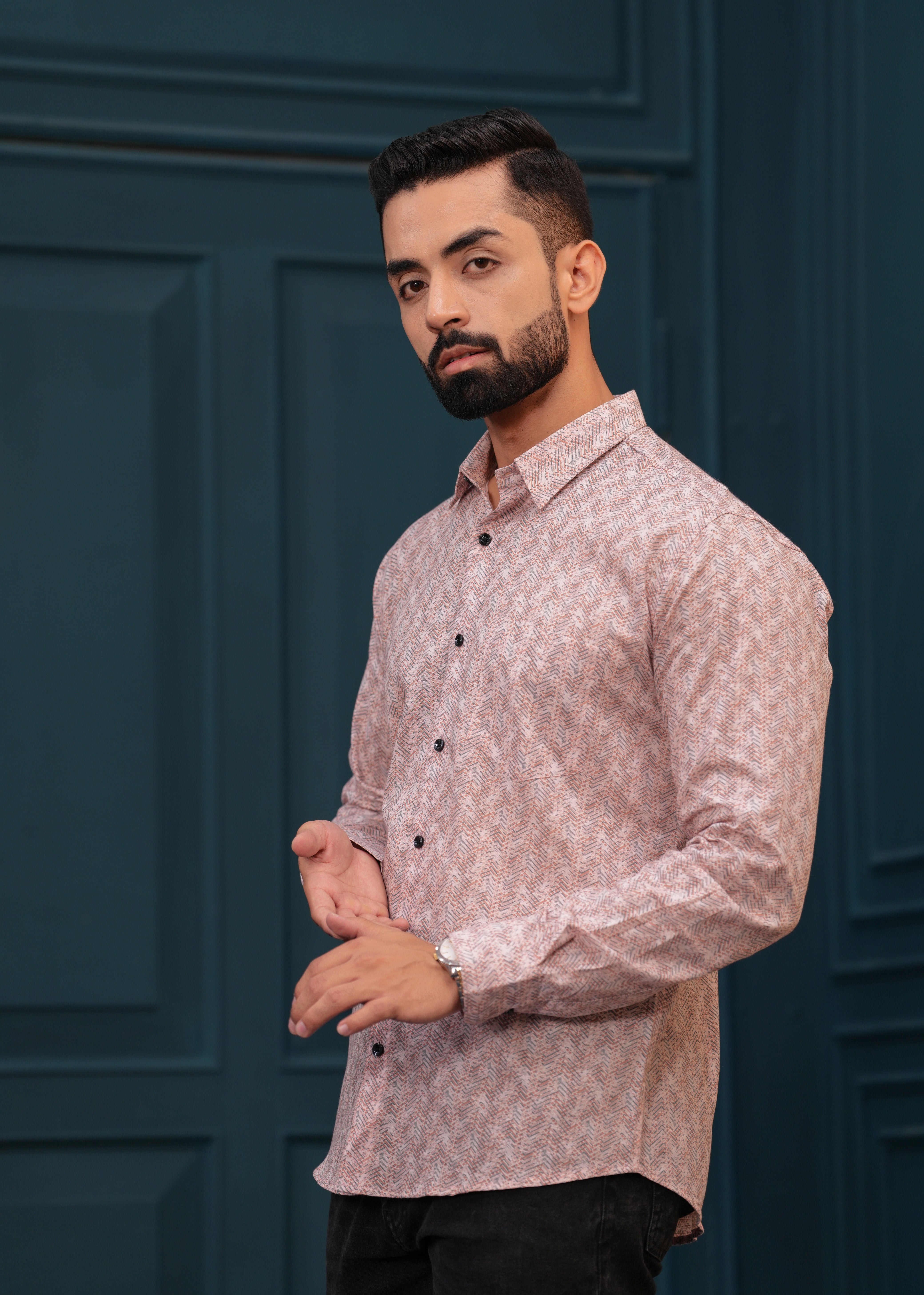 STYLISH LINE PRINTED SHIRT