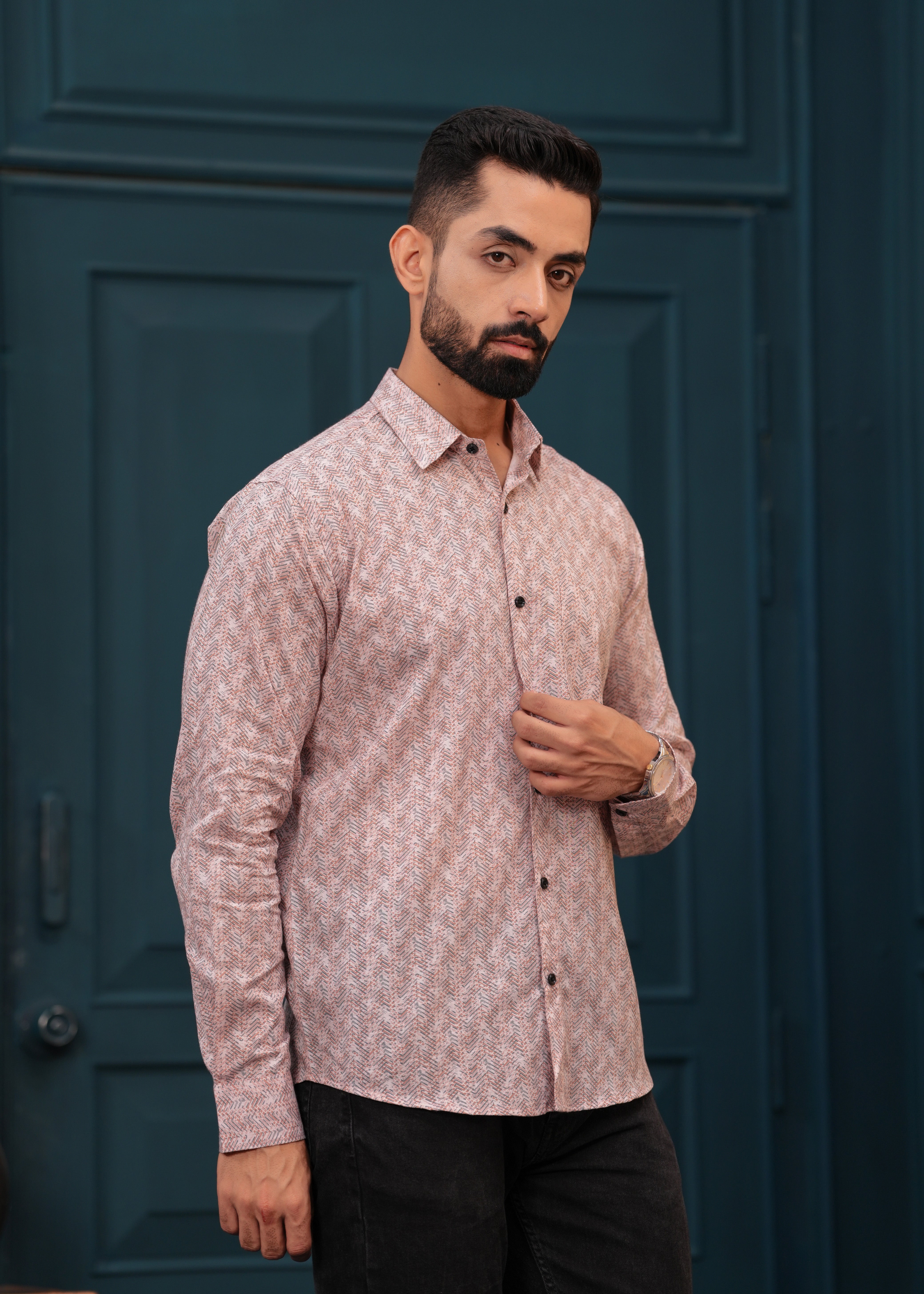 STYLISH LINE PRINTED SHIRT