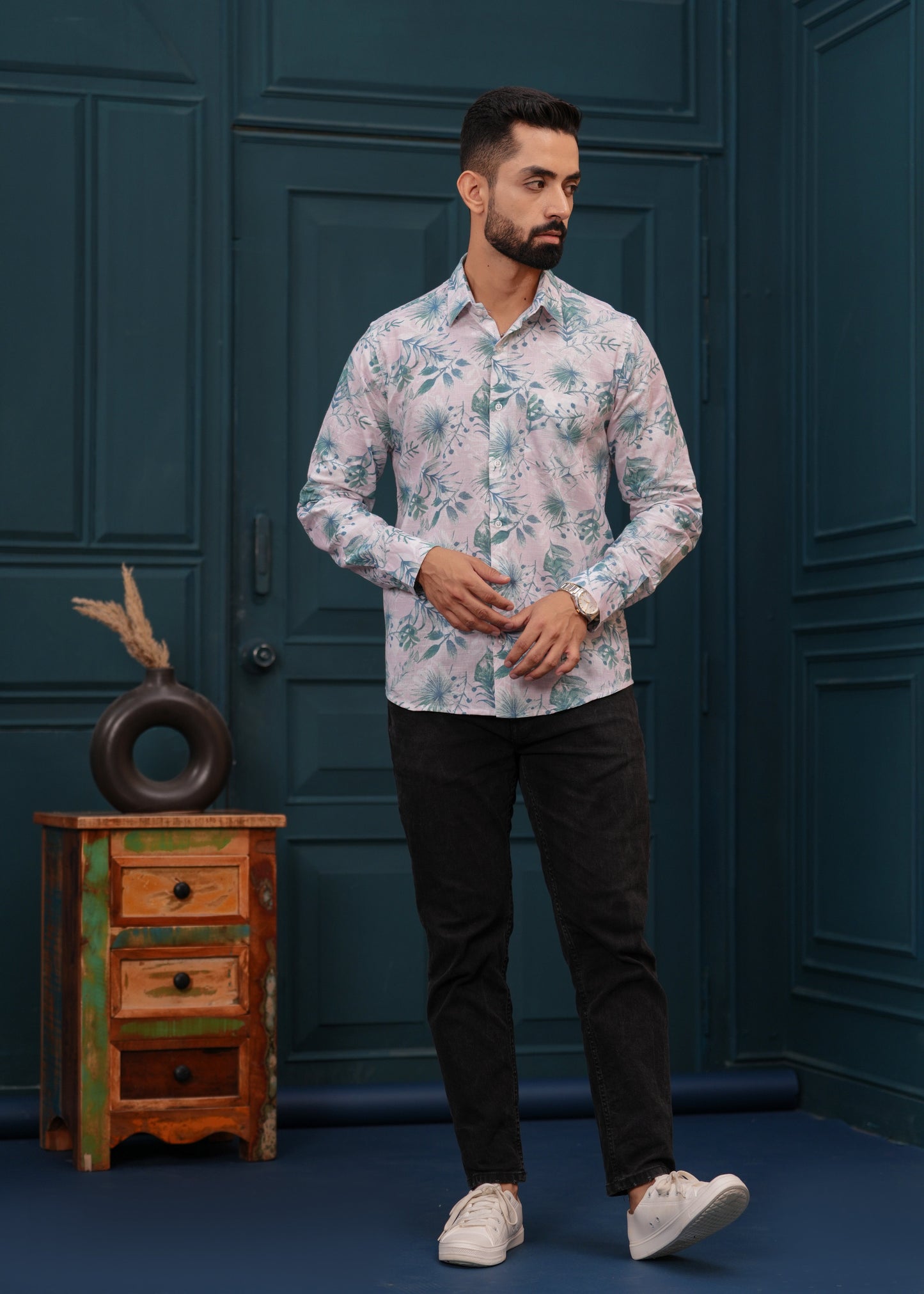 BLUE FLORAL SHIRT
