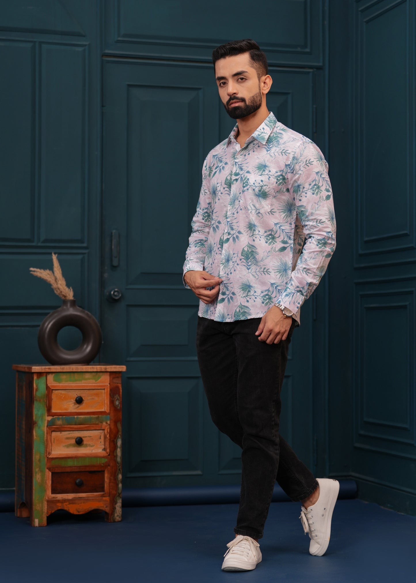 BLUE FLORAL SHIRT
