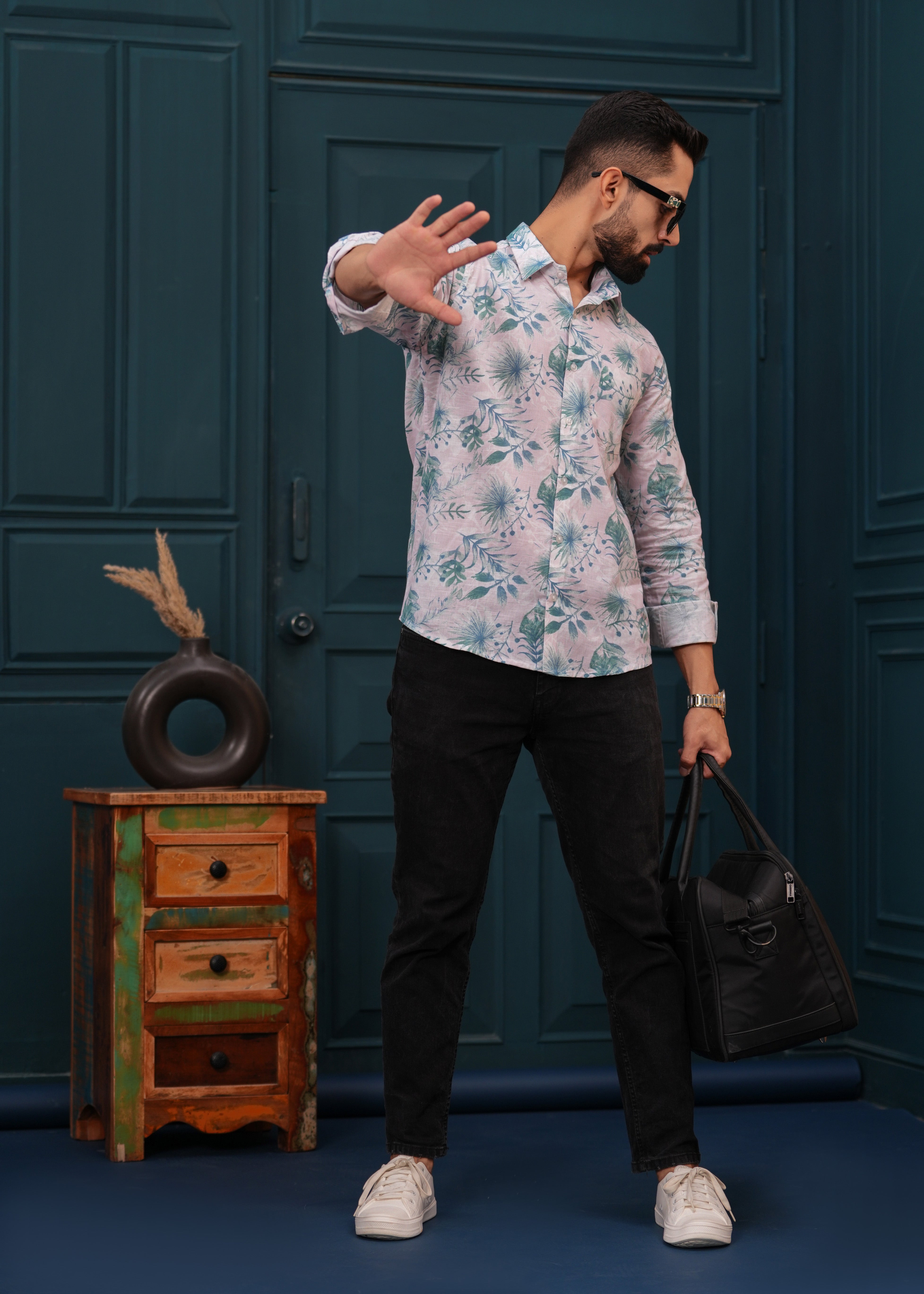 BLUE FLORAL SHIRT