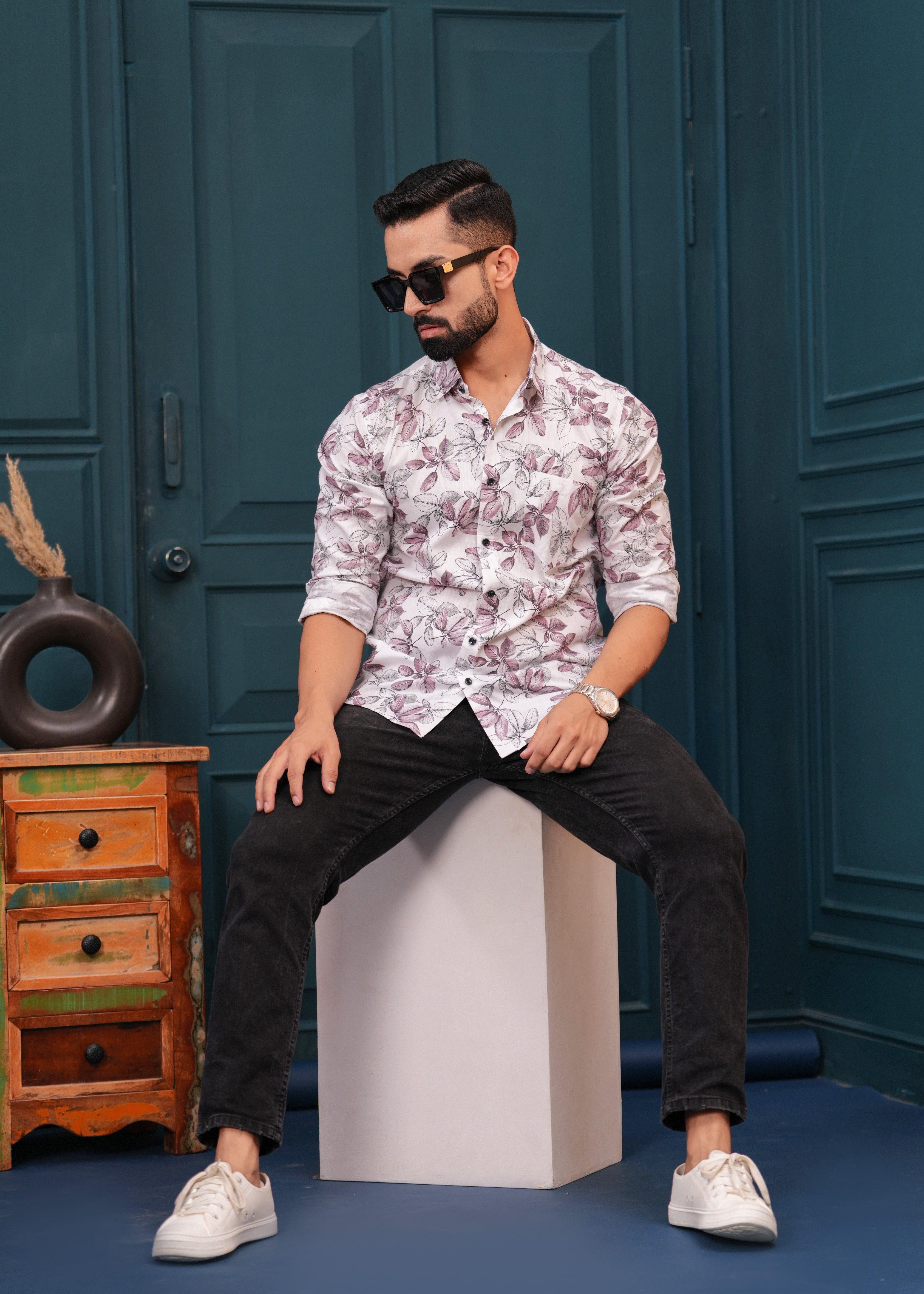 PINK FLORAL SHIRT
