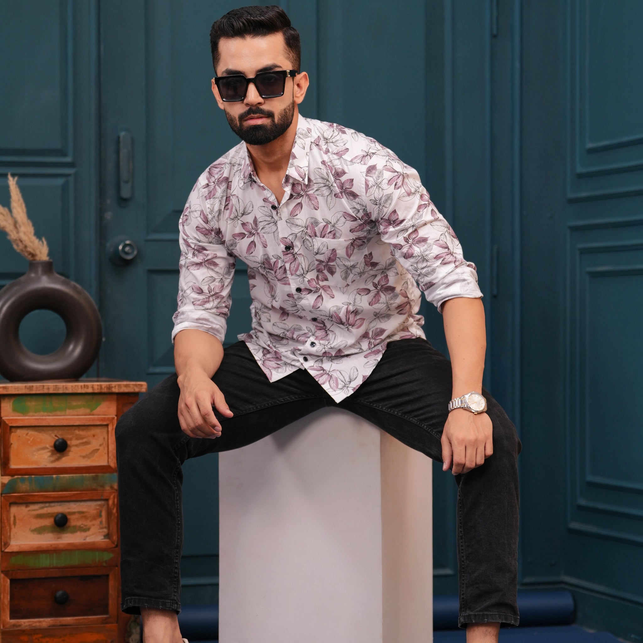 PINK FLORAL SHIRT