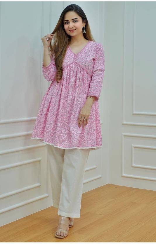 Procion Printed Light Pink Kurta and Pant Set