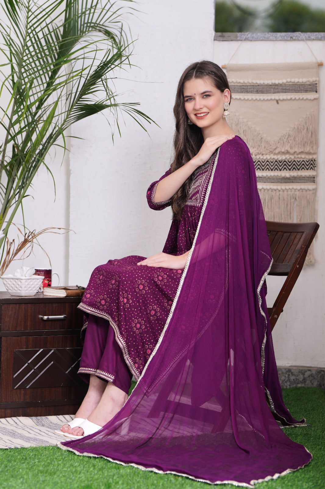 Embroidered Kurta and Pant Set with Dupatta