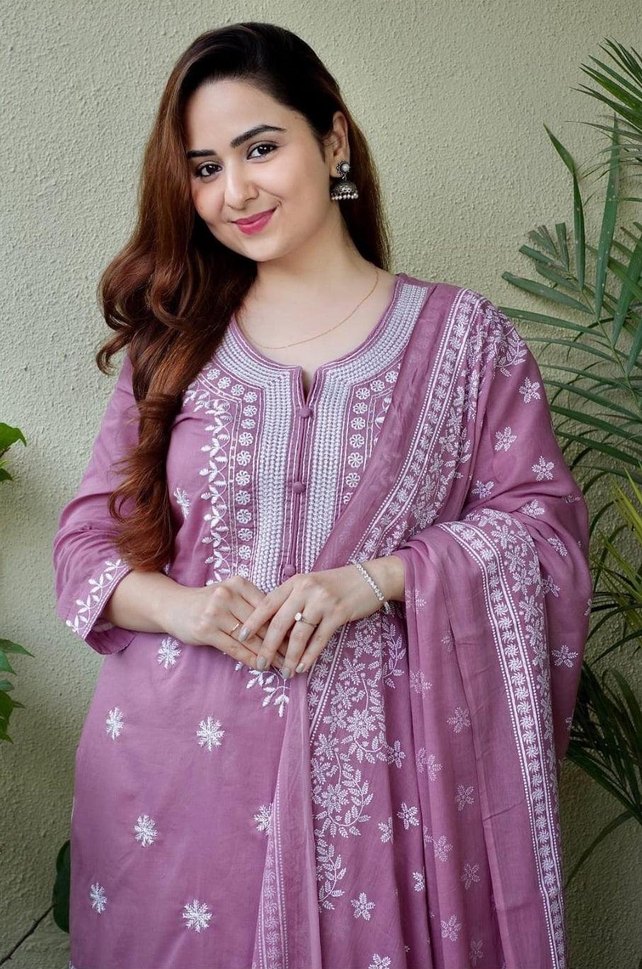 Dusty Lavender Embroidered Suit Set With Dupatta dusty-lavender-embroidered-suit-set-with-dupatta