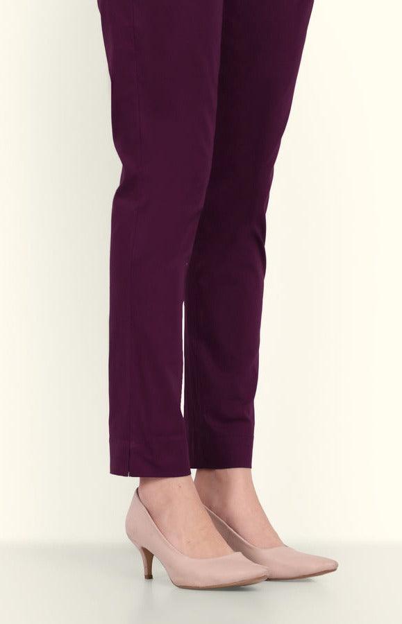 Wine Berry Stretchable Cotton Pant