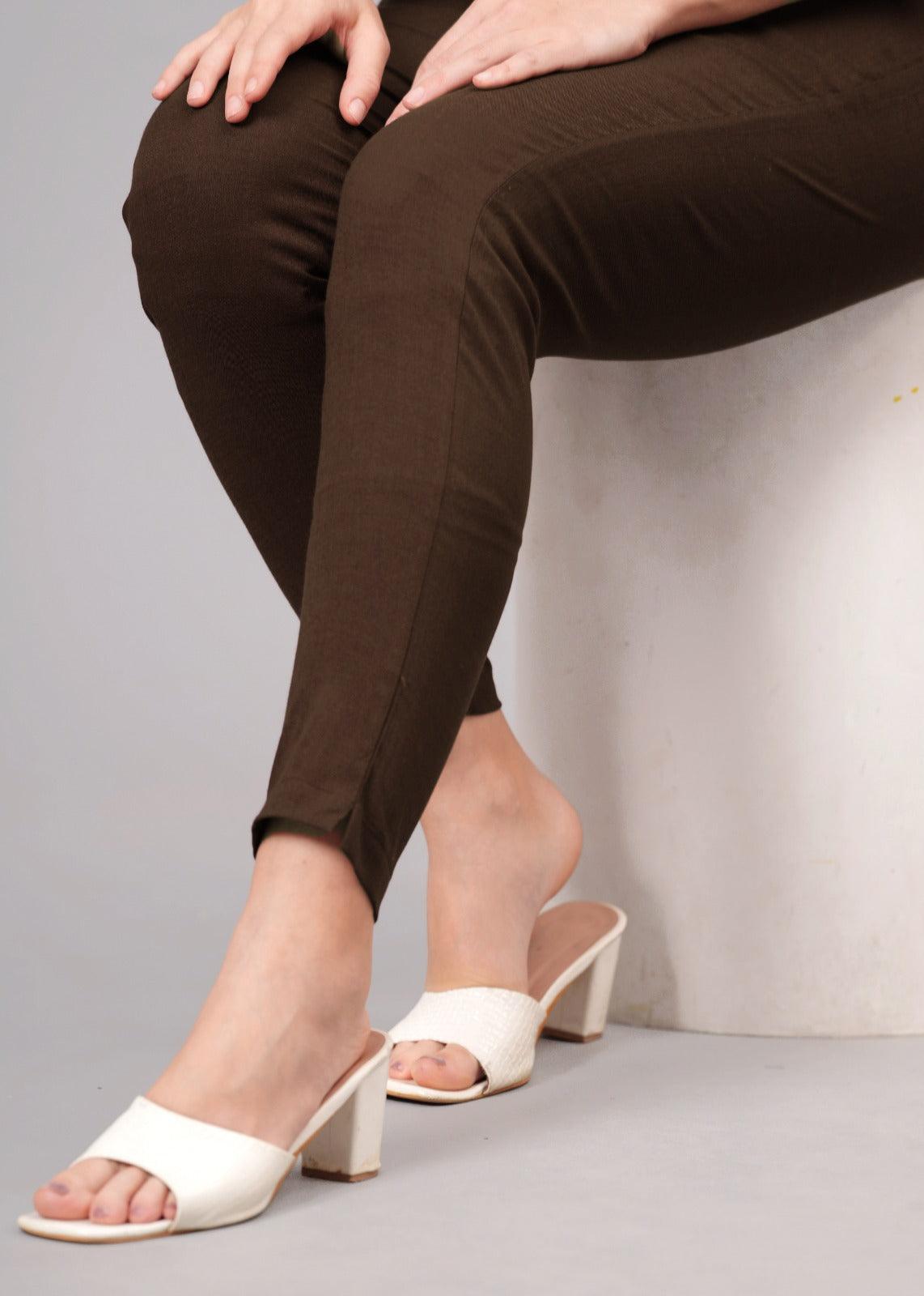 Brown Stretchable Cotton Pant