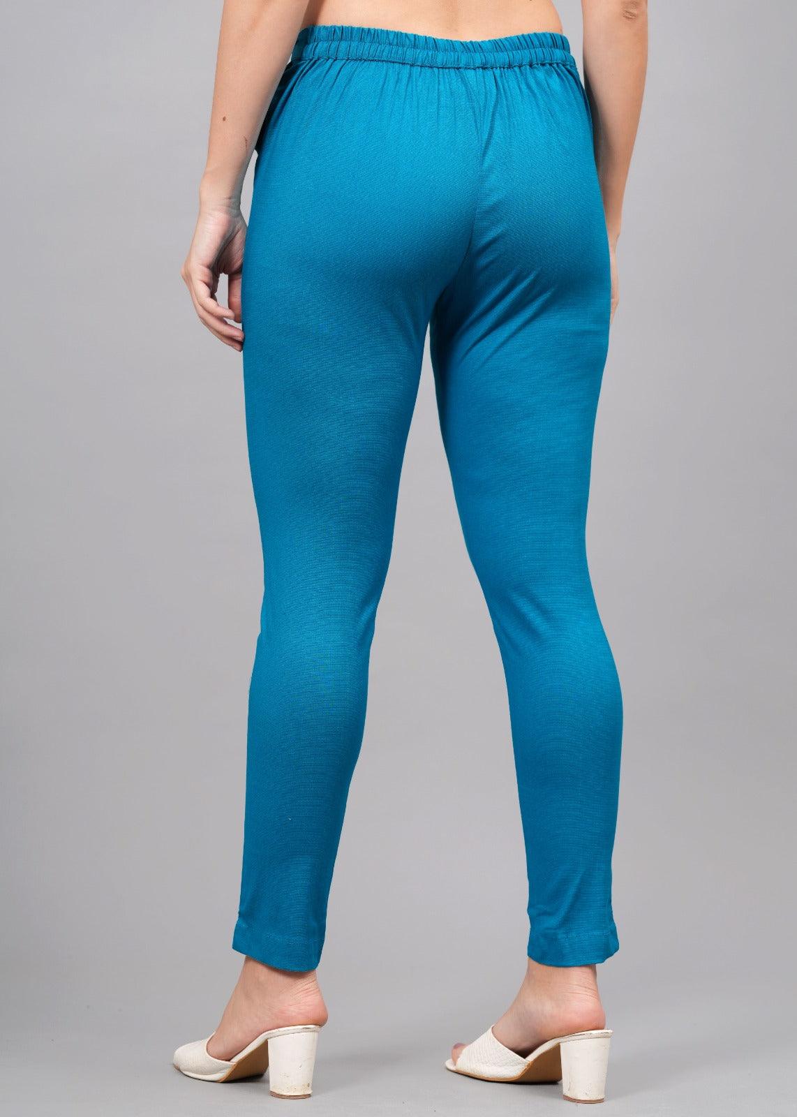 Pacific Blue Stretchable Cotton Pant