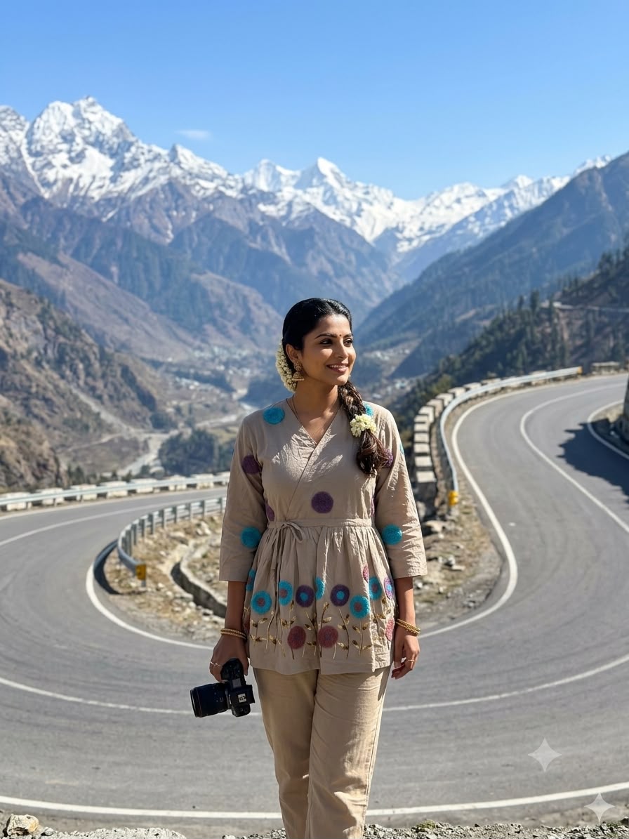 Grey Embroidered Rado Cotton Short Kurti